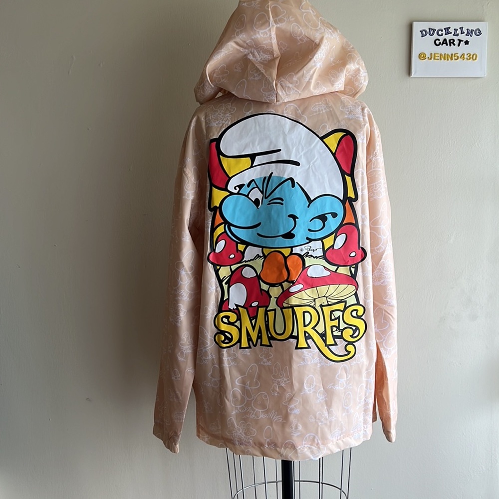 NWT🥼  Smurfs Hooded Anorak / Windbreaker Jacket SZ-M